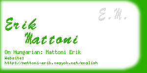 erik mattoni business card